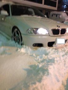 BMWと雪道